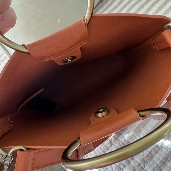 Street Level Crossbody Bag with Brass Handles - Picture 6 of 8